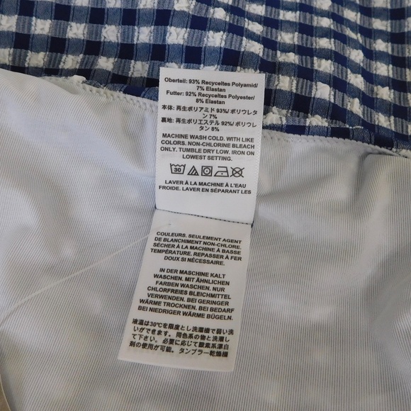 NWT! J. CREW Nia Ruched Squareneck One-Piece Blue White Dark Evening Swimsuit 18 - Picture 15 of 16